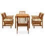 Garden dining set 7 pieces and solid acacia wood cushions by vidaXL, Garden sets - Ref: Foro24-3058087, Price: 698,23 €, Disc...