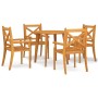 5-piece solid acacia wood garden dining set by vidaXL, Garden sets - Ref: Foro24-3057998, Price: 373,96 €, Discount: %