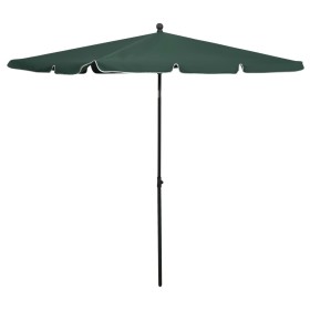 Garden umbrella with green pole 210x140 cm by vidaXL, Umbrellas - Ref: Foro24-315544, Price: 44,99 €, Discount: %