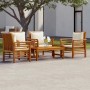 Juego de muebles jardín 5 pzas con cojines madera maciza acacia de vidaXL, Conjuntos de jardín - Ref: Foro24-3058097, Precio:...