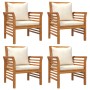 5-piece garden furniture set with solid acacia wood and cushions by vidaXL, Garden sets - Ref: Foro24-3058097, Price: 505,78 ...