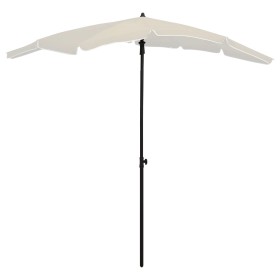 Garden umbrella with sand-colored pole 200x130 cm by vidaXL, Umbrellas - Ref: Foro24-315551, Price: 33,99 €, Discount: %