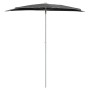 Semicircular garden umbrella with pole 300x150 cm anthracite gray by vidaXL, Umbrellas - Ref: Foro24-315561, Price: 23,81 €, ...