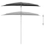 Semicircular garden umbrella with pole 300x150 cm anthracite gray by vidaXL, Umbrellas - Ref: Foro24-315561, Price: 23,81 €, ...