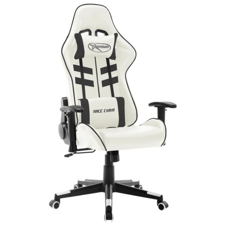 Black and white synthetic leather gaming chair by vidaXL, Gaming chairs - Ref: Foro24-20535, Price: 181,63 €, Discount: %