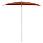 Semicircular garden umbrella with pole 300x150 cm terracotta by vidaXL, Umbrellas - Ref: Foro24-315564, Price: 32,99 €, Disco...