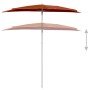 Semicircular garden umbrella with pole 300x150 cm terracotta by vidaXL, Umbrellas - Ref: Foro24-315564, Price: 32,99 €, Disco...