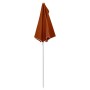 Semicircular garden umbrella with pole 300x150 cm terracotta by vidaXL, Umbrellas - Ref: Foro24-315564, Price: 32,99 €, Disco...