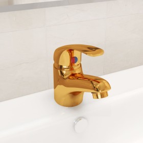 Golden basin mixer tap 13x10 cm by vidaXL, Faucets - Ref: Foro24-149081, Price: 28,99 €, Discount: %