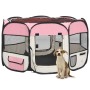 Parque de perros plegable y bolsa transporte rosa 110x110x58cm de vidaXL, Casetas y cercados para perros - Ref: Foro24-171010...