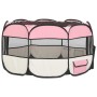 Foldable dog playpen and pink transport bag 110x110x58cm by vidaXL, Dog kennels and fences - Ref: Foro24-171010, Price: 48,87...