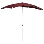 Garden umbrella with burgundy red pole 200x130 cm by vidaXL, Umbrellas - Ref: Foro24-315555, Price: 37,05 €, Discount: %