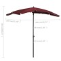 Garden umbrella with burgundy red pole 200x130 cm by vidaXL, Umbrellas - Ref: Foro24-315555, Price: 30,99 €, Discount: %