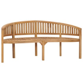 Bananenbank aus massivem Teakholz, 180 cm von vidaXL, Gartenbänke - Ref: Foro24-310494, Preis: 298,39 €, Rabatt: %