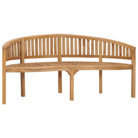 Bananenbank aus massivem Teakholz, 180 cm von vidaXL, Gartenbänke - Ref: Foro24-310494, Preis: 298,39 €, Rabatt: %