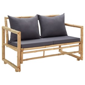 Bamboo garden bench with cushions 115 cm by vidaXL, garden benches - Ref: Foro24-315597, Price: 166,99 €, Discount: %