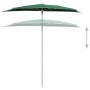 Semicircular garden umbrella with pole 300x150 cm green by vidaXL, Umbrellas - Ref: Foro24-315560, Price: 28,48 €, Discount: %