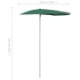 Semicircular garden umbrella with pole 300x150 cm green by vidaXL, Umbrellas - Ref: Foro24-315560, Price: 28,48 €, Discount: %