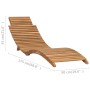 Klappbare Sonnenliege mit Tisch aus massivem Teakholz von vidaXL, Liegen - Ref: Foro24-310666, Preis: 173,27 €, Rabatt: %