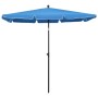 Garden umbrella with azure blue pole 210x140 cm by vidaXL, Umbrellas - Ref: Foro24-315550, Price: 44,15 €, Discount: %