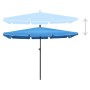 Garden umbrella with azure blue pole 210x140 cm by vidaXL, Umbrellas - Ref: Foro24-315550, Price: 44,15 €, Discount: %