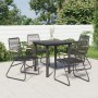 Garden dining set 5 pieces black PVC rattan by vidaXL, Garden sets - Ref: Foro24-3060274, Price: 304,67 €, Discount: %