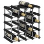 Solid black pine wood wine rack for 20 bottles by vidaXL, Wine racks - Ref: Foro24-325914, Price: 50,65 €, Discount: %