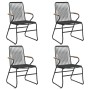 Garden dining set 5 pieces black PVC rattan by vidaXL, Garden sets - Ref: Foro24-3060274, Price: 304,67 €, Discount: %