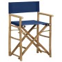 Folding director's chairs, 2 pieces, bamboo and blue fabric by vidaXL, Garden chairs - Ref: Foro24-313030, Price: 65,57 €, Di...