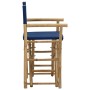 Folding director's chairs, 2 pieces, bamboo and blue fabric by vidaXL, Garden chairs - Ref: Foro24-313030, Price: 65,57 €, Di...