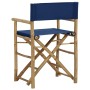 Folding director's chairs, 2 pieces, bamboo and blue fabric by vidaXL, Garden chairs - Ref: Foro24-313030, Price: 65,57 €, Di...