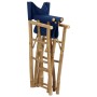 Folding director's chairs, 2 pieces, bamboo and blue fabric by vidaXL, Garden chairs - Ref: Foro24-313030, Price: 65,57 €, Di...