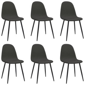 Sillas de comedor 6 unidades cuero sintético negro de vidaXL, Sillas de comedor - Ref: Foro24-3075049, Precio: 320,26 €, Desc...