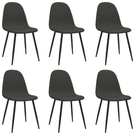 Sillas de comedor 6 unidades cuero sintético negro de vidaXL, Sillas de comedor - Ref: Foro24-3075049, Precio: 320,26 €, Desc...