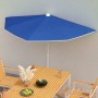 Semicircular garden umbrella with pole 300x150 cm azure blue by vidaXL, Umbrellas - Ref: Foro24-315566, Price: 28,48 €, Disco...