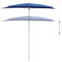 Semicircular garden umbrella with pole 300x150 cm azure blue by vidaXL, Umbrellas - Ref: Foro24-315566, Price: 28,48 €, Disco...