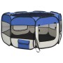 Parque de perros plegable y bolsa transporte azul 125x125x61cm de vidaXL, Casetas y cercados para perros - Ref: Foro24-171015...