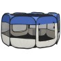 Parque de perros plegable y bolsa transporte azul 125x125x61cm de vidaXL, Casetas y cercados para perros - Ref: Foro24-171015...