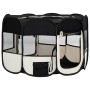 Parque de perros plegable y bolsa transporte negro 125x125x61cm de vidaXL, Casetas y cercados para perros - Ref: Foro24-17100...