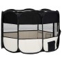 Parque de perros plegable y bolsa transporte negro 125x125x61cm de vidaXL, Casetas y cercados para perros - Ref: Foro24-17100...