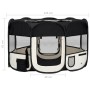 Parque de perros plegable y bolsa transporte negro 125x125x61cm de vidaXL, Casetas y cercados para perros - Ref: Foro24-17100...