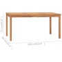 Garden dining table solid teak wood 160x80x77 cm by vidaXL, Garden tables - Ref: Foro24-315620, Price: 235,99 €, Discount: %