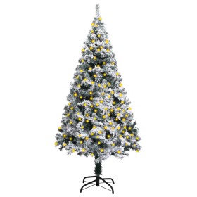 Artificial Christmas tree with LEDs and green snow 120 cm by vidaXL, Christmas trees - Ref: Foro24-3077765, Price: 57,85 €, D...