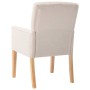 Sillas de comedor con reposabrazos 2 unidades de tela beige de vidaXL, Sillas de comedor - Ref: Foro24-3058291, Precio: 281,7...