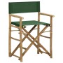 Folding director's chairs, 2 pieces, bamboo and green fabric by vidaXL, Garden chairs - Ref: Foro24-313032, Price: 87,68 €, D...