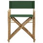 Folding director's chairs, 2 pieces, bamboo and green fabric by vidaXL, Garden chairs - Ref: Foro24-313032, Price: 87,68 €, D...