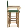 Folding director's chairs, 2 pieces, bamboo and green fabric by vidaXL, Garden chairs - Ref: Foro24-313032, Price: 87,68 €, D...