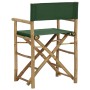 Folding director's chairs, 2 pieces, bamboo and green fabric by vidaXL, Garden chairs - Ref: Foro24-313032, Price: 87,68 €, D...