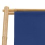 Bamboo and Navy Canvas Beach Chair by vidaXL, Garden chairs - Ref: Foro24-313019, Price: 55,67 €, Discount: %