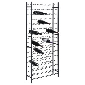 Black iron wine rack for 96 bottles by vidaXL, Wine racks - Ref: Foro24-325923, Price: 170,11 €, Discount: %